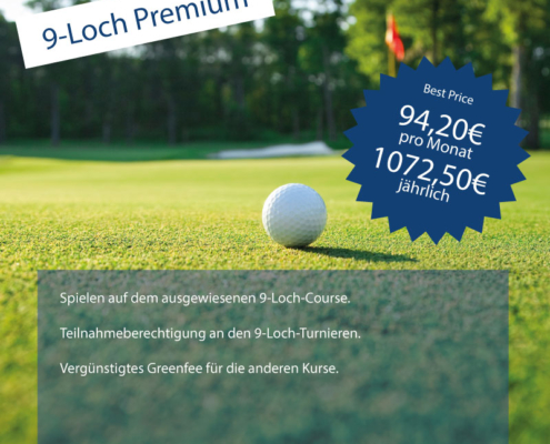 9-Loch Premium Mitgliedschaft im Golfclub Verden e.V.