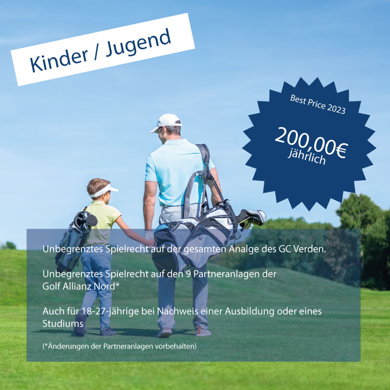 Kinder-/Jugendmitgliedschaft im Golfclub Verden e.V.